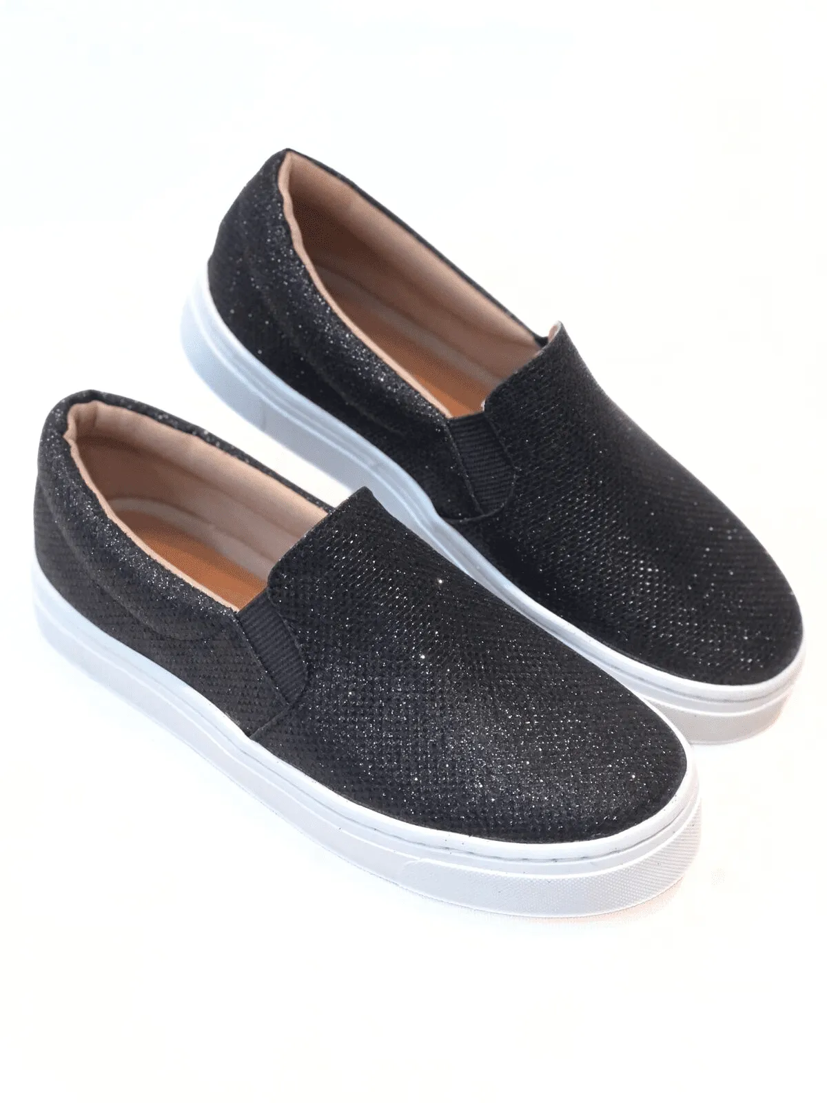 Tênis Slip Preto Glliter Grandfino calçados - Main Image