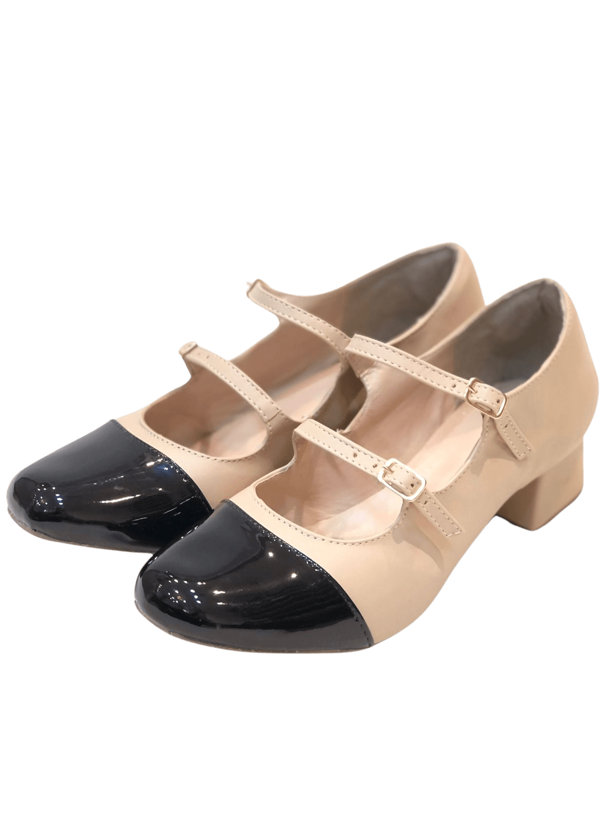 Mary Jane Nude com preto | Grandfino calçados