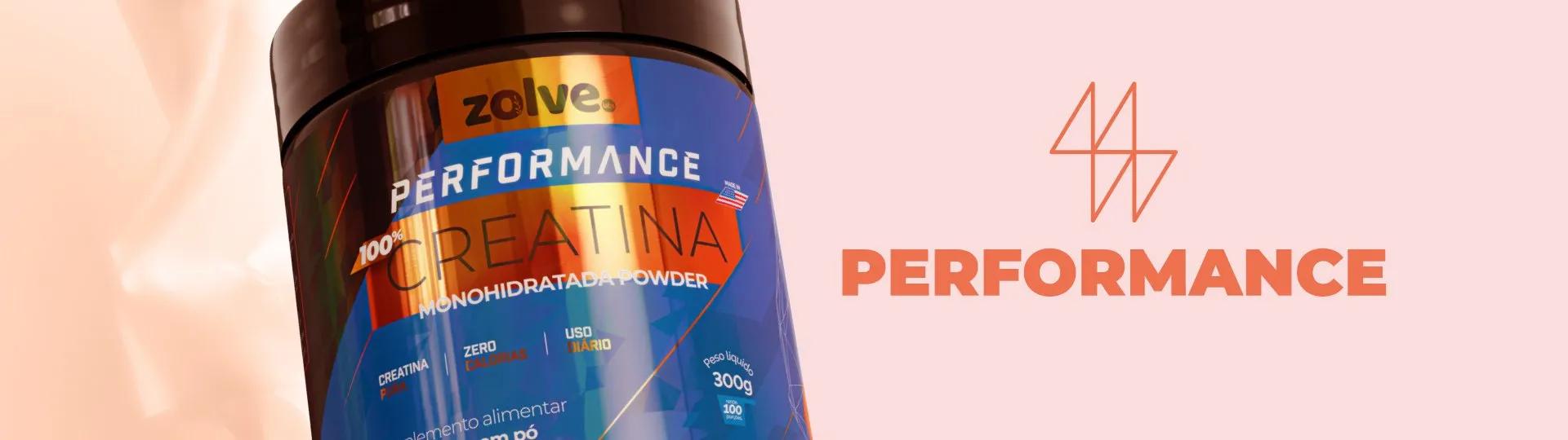 Banner da Creatina Zolve Performance