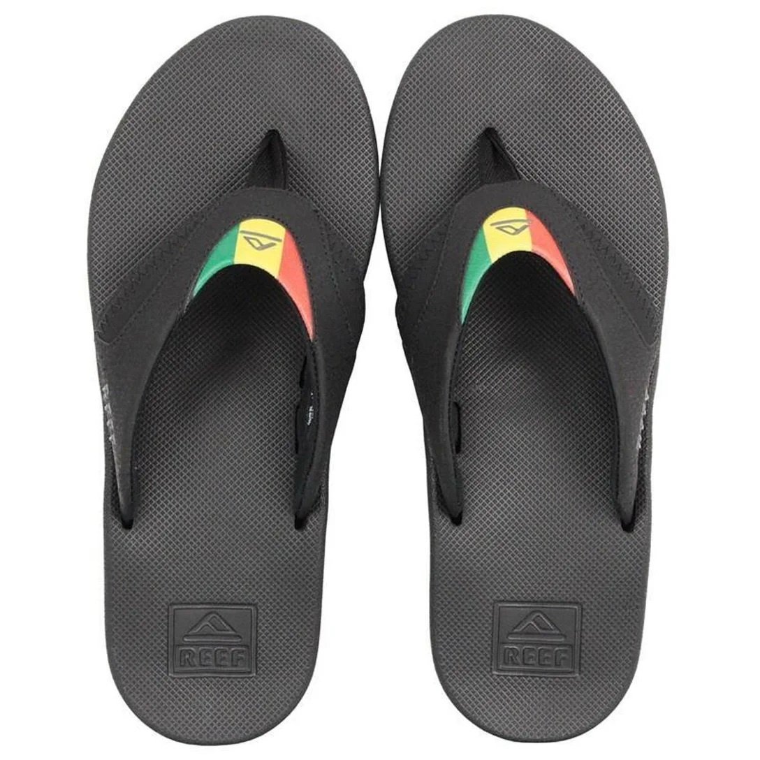 Chinelo Sandália Masculino Reef Mick Fanning Black Rasta | Evokley