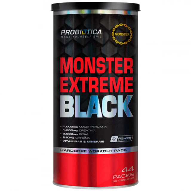 Monster Extreme Black Probiótica - 44 Packs