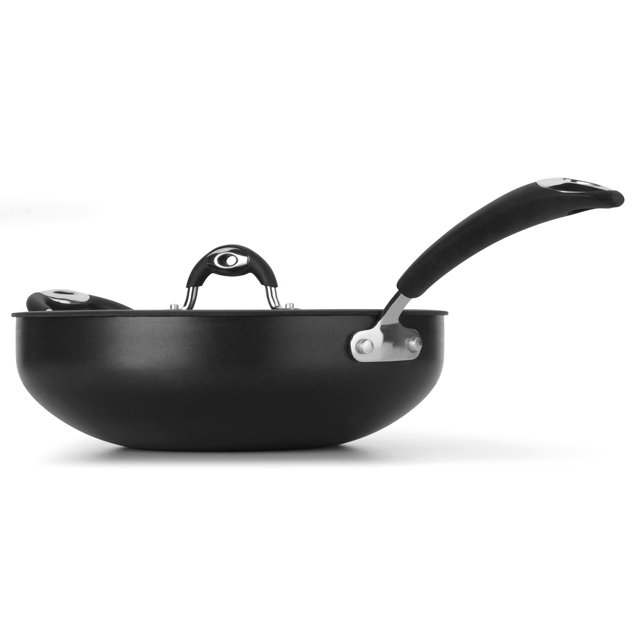 Frigideira Panela Wok 30 Cm Antiaderente Grande Tacho Com Tampa Vidro