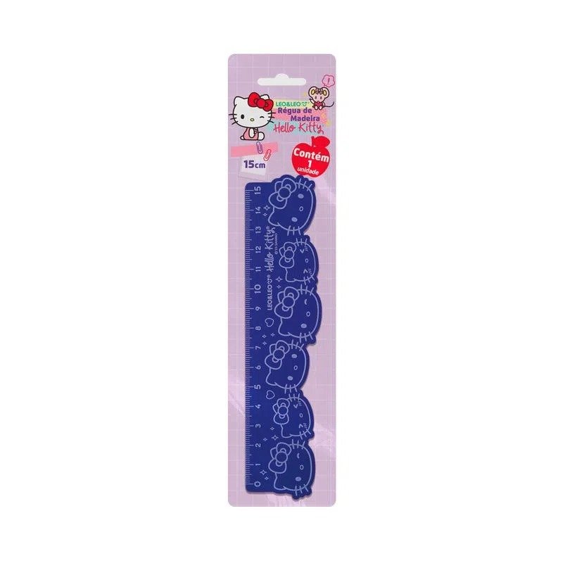 Régua 15 cm de Madeira HELLO KITTY - LEO&LEO | Papelaria da Sa