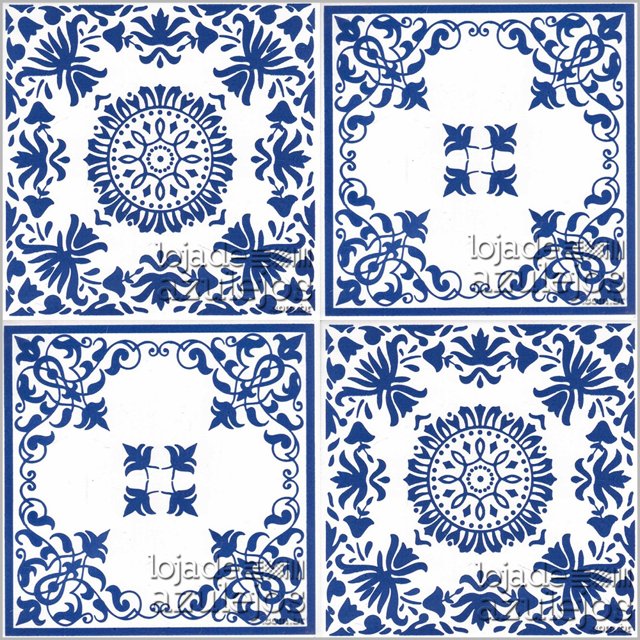 Patchwork de Azulejos 4 Peças - PTA39