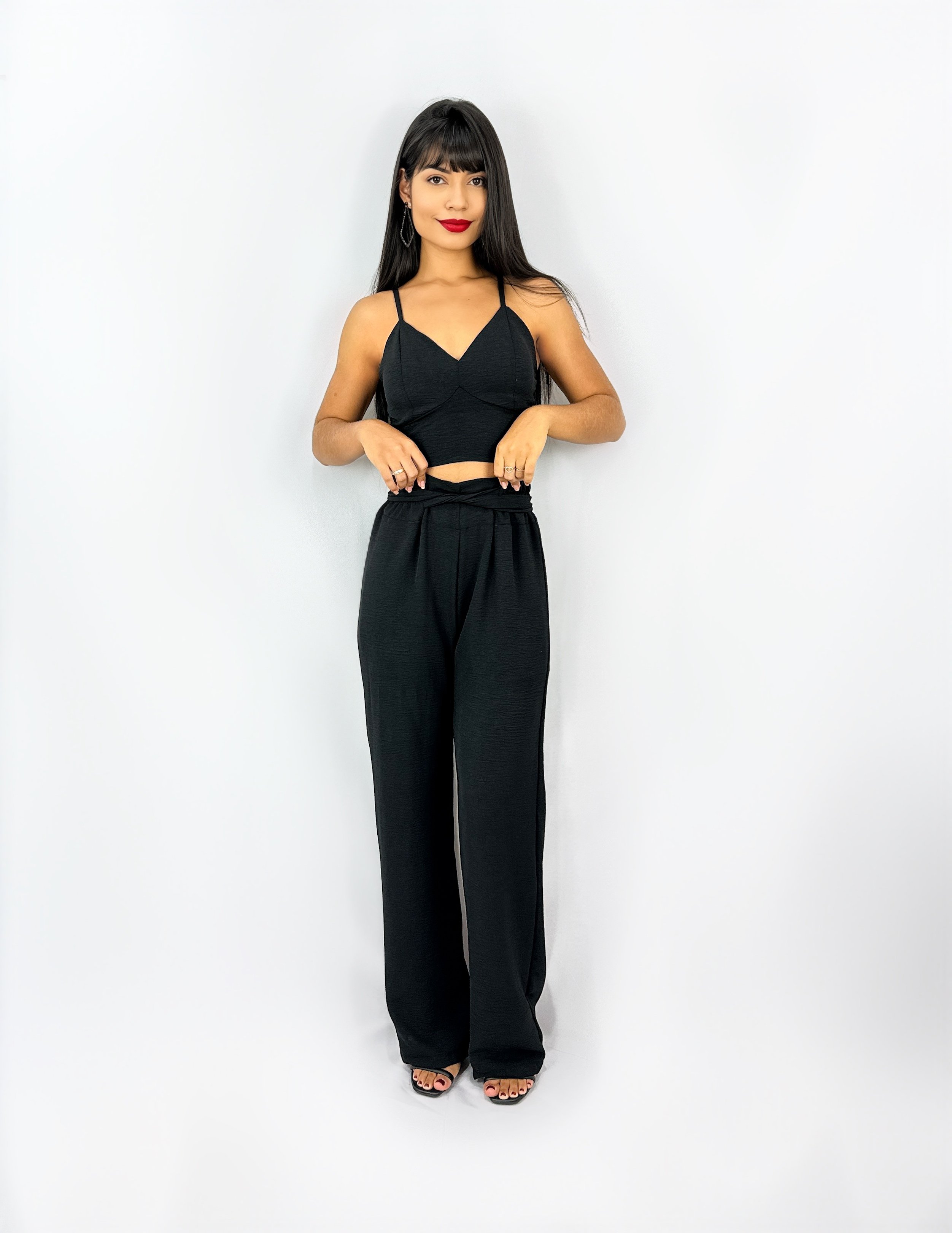 Conjunto Top e Cal a Pantalona Comfort Joyce Beatriz Closet