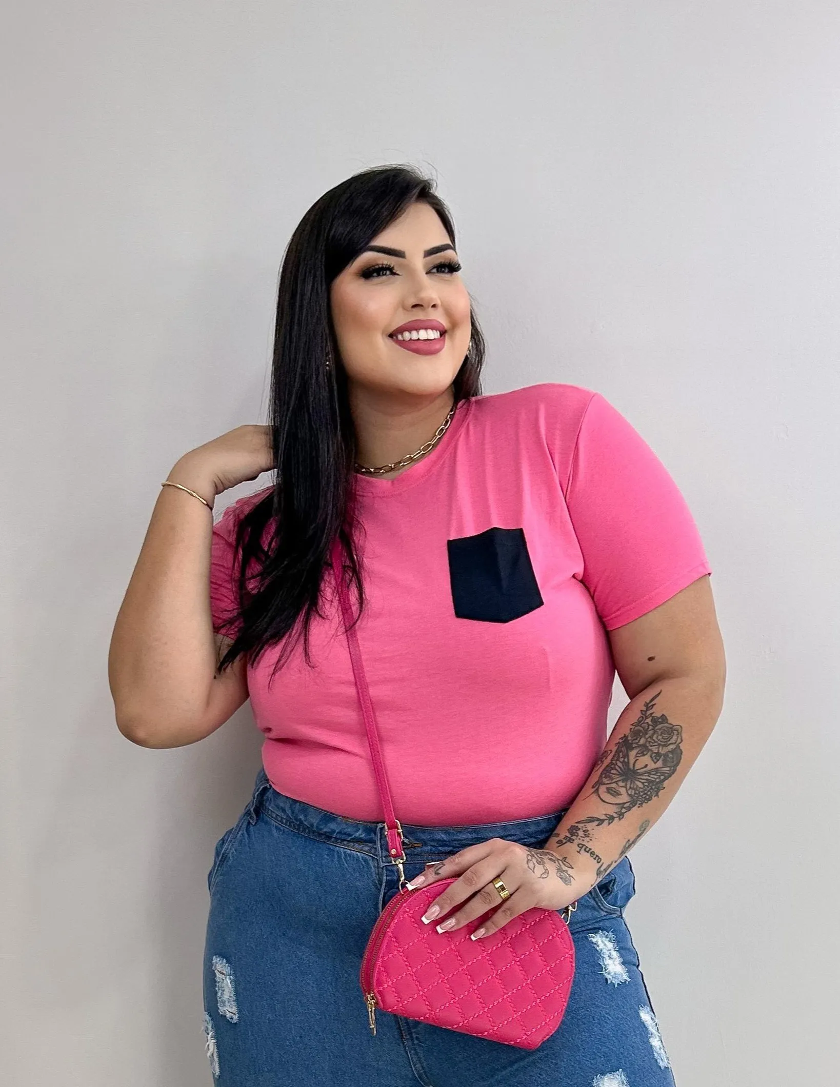 Blusa Feminina Plus Size Cropped Multiformas Top 48 AO 56