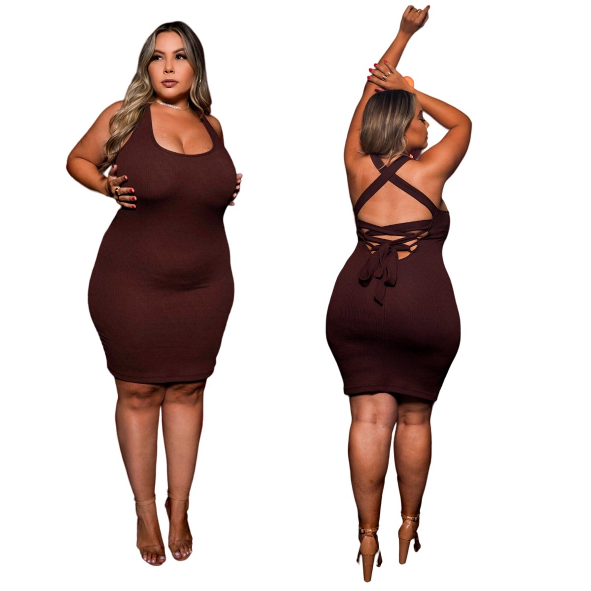 Vestido Plus Size Curto Balada Sexy Moda Gringa Verão 46/52 | VESTI SP