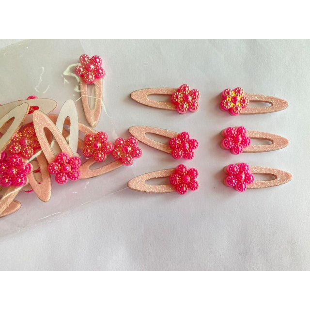 Adesivo Tic-tac Rosa claro com flor pink (20 unid) | Topet Laços