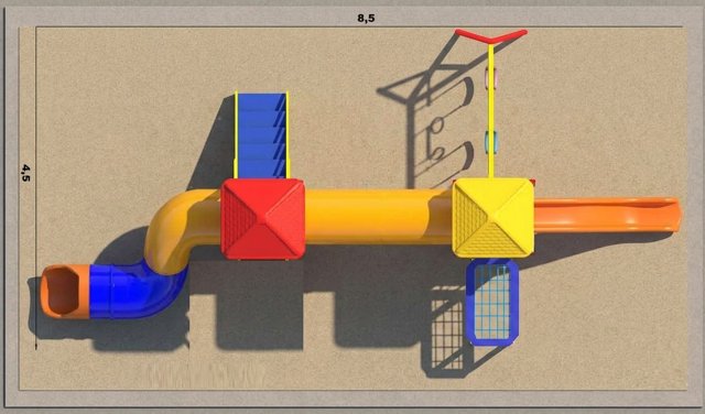 PLAYGROUND COM 2 TORRES MC1017 | Móveis Cacique