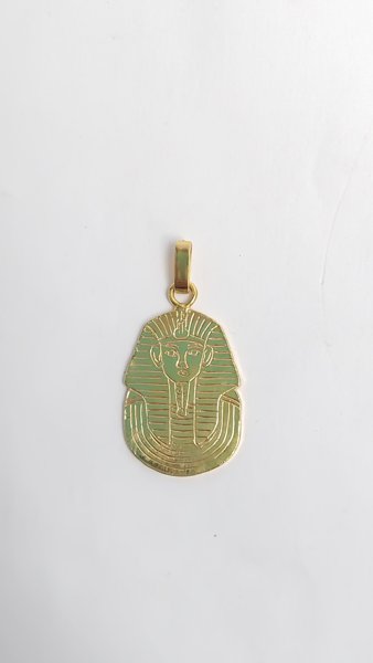 Pingente Faraó Egípcio Banho Ouro 