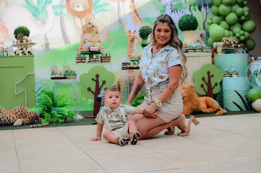 Roupa mae e filho best sale tema safari