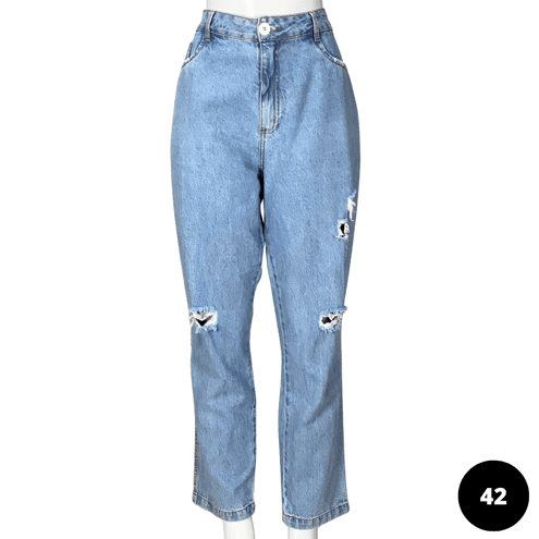 Calça Jeans Banana Republic Wide Leg Estonada Azul - Compre Agora