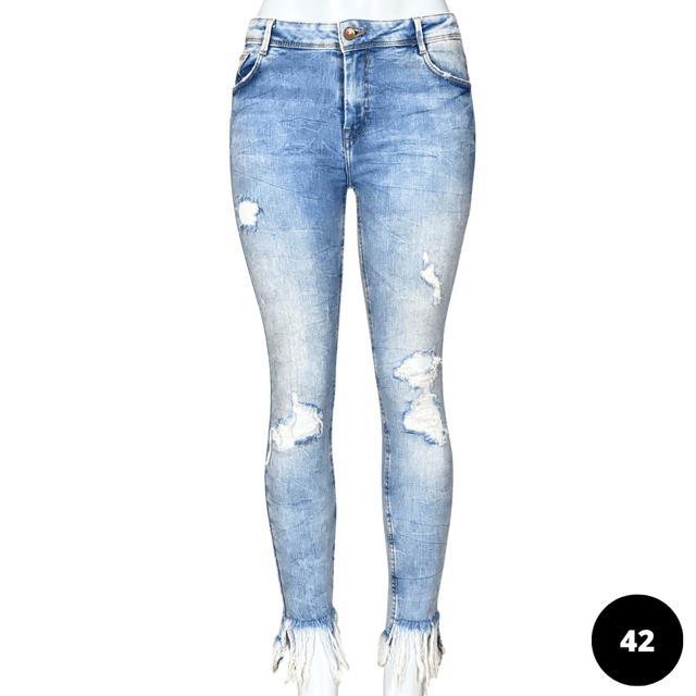 Marca Zara CalÇa Jeans Rasgado Masculino Zara ZARA Calça Destroyed Pause  Fashion