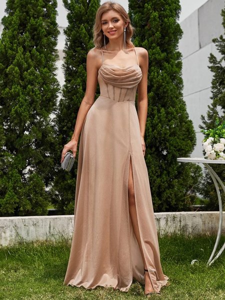 Brilho Vestido De Festa Longo RosÃª Debutante Vestido Para