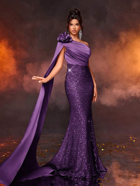 Vestido de Festa Longo de Luxo Paetê Prestige main image 1