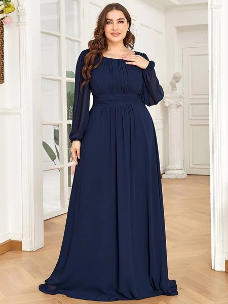 Três Marias Vestido Manga Longa Plus Size Vestido Plus Size