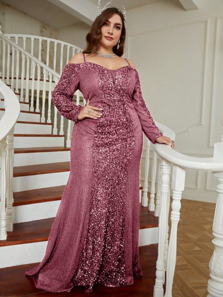 Vestido de Festa Plus Size Lantejoulas Camille Aurea Dress