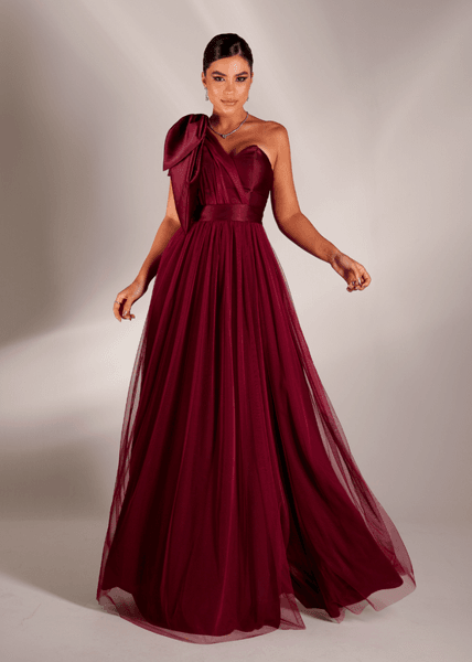 Vestido de Festa Um Ombro Só Tule Aurea Dress Aurea Dress Loja