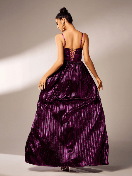 Vestido de Festa Alças Finas com Fenda Clemer main image 0