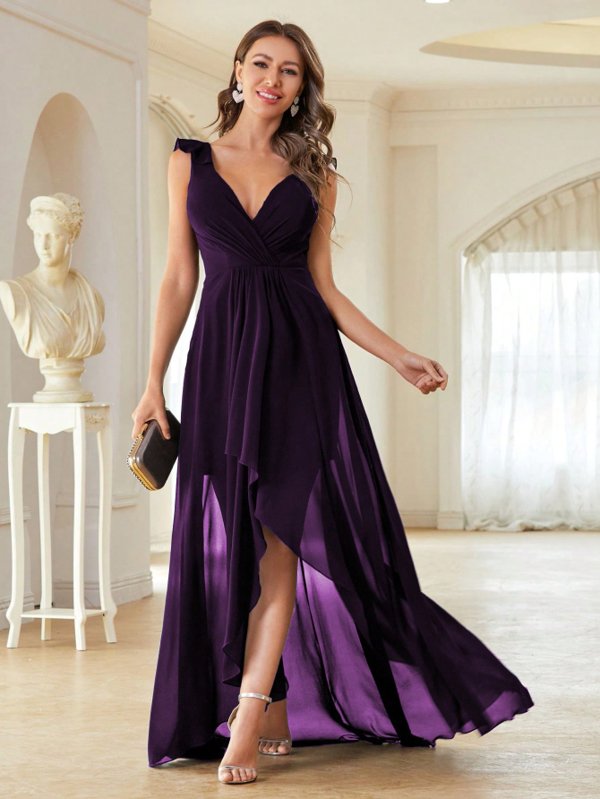 Casamento Roxo Vestido Madrinha Violeta Lavanda Vestido Madrinha
