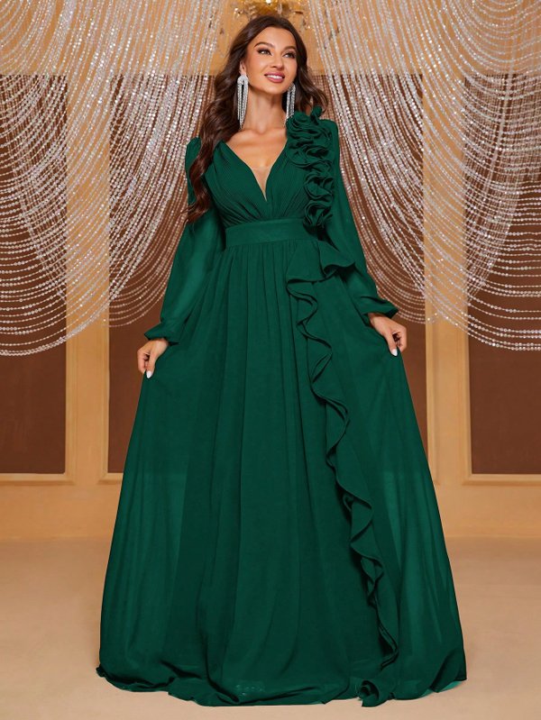 Lurex Vestido Festa Plus Size Manga Longa Vestido Festa Lurex