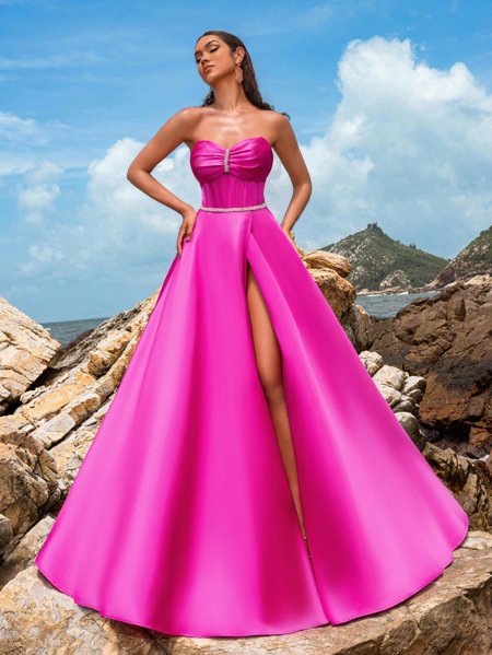 Zibeline Vestido Rosa Para Festa Aurea Dress Vestido De Festa