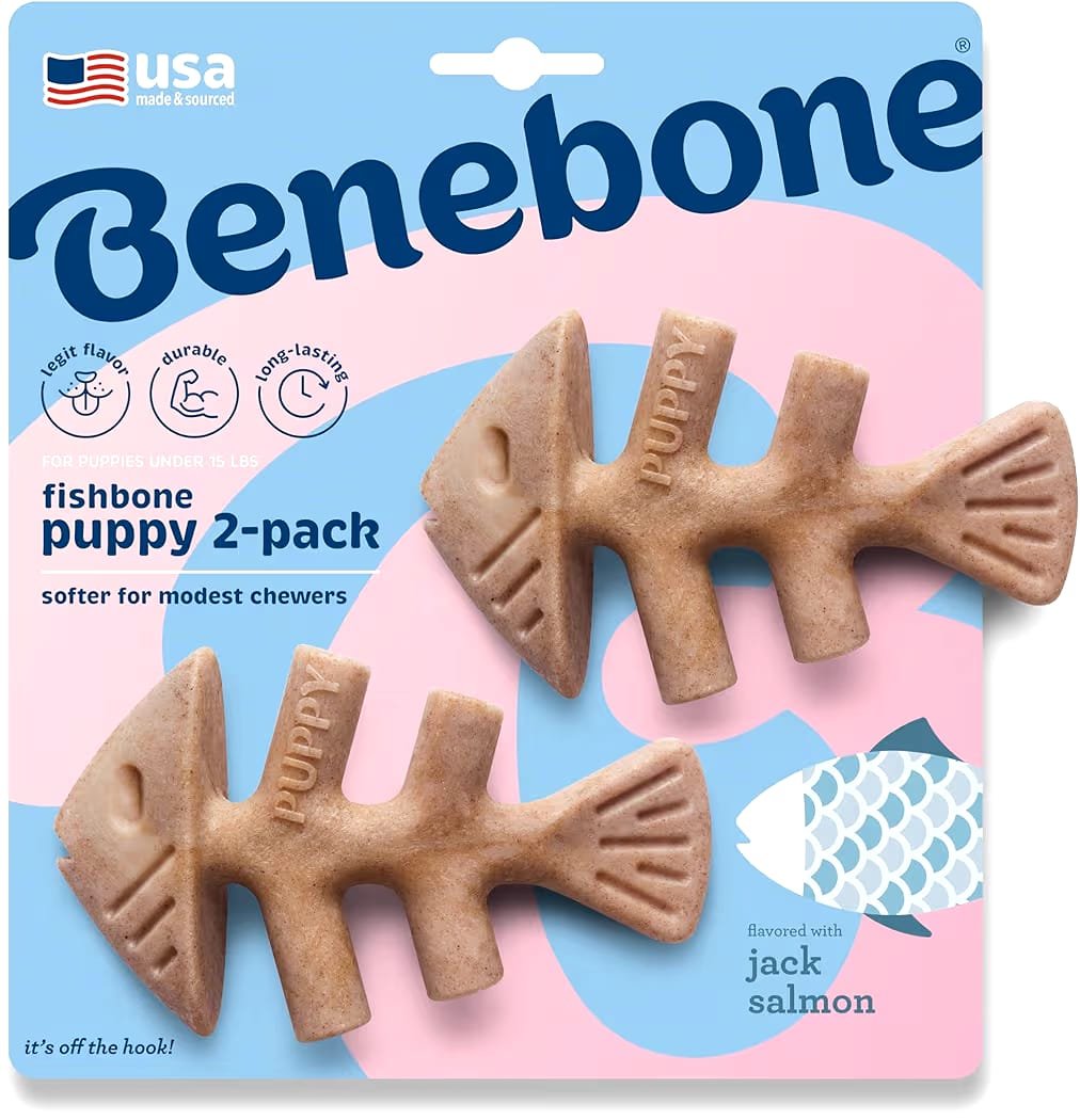 Benebone Puppy 2 Pack Fishbone Mordedor Filhote | Box Natural Pet