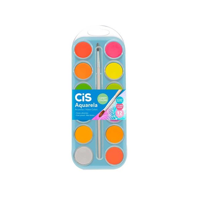 Aquarela Cis Candy Colors c/ 12 Cores