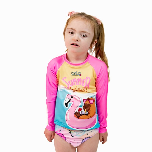 Camiseta Infantil Manga Longa com Proteção Solar Capy Time | Orlo