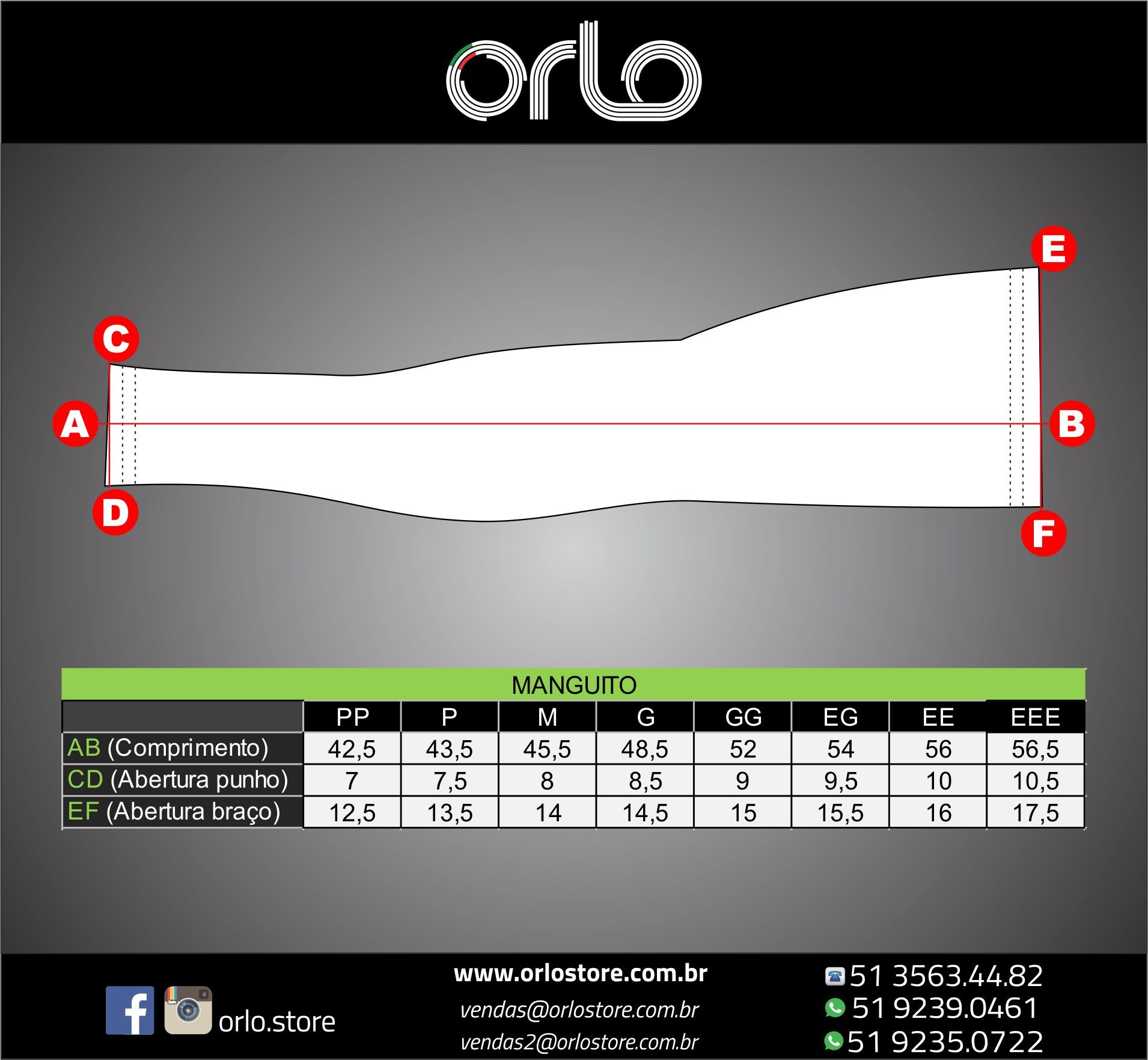 Manguito Lycra Colorida Amarelo e Laranja | Orlo