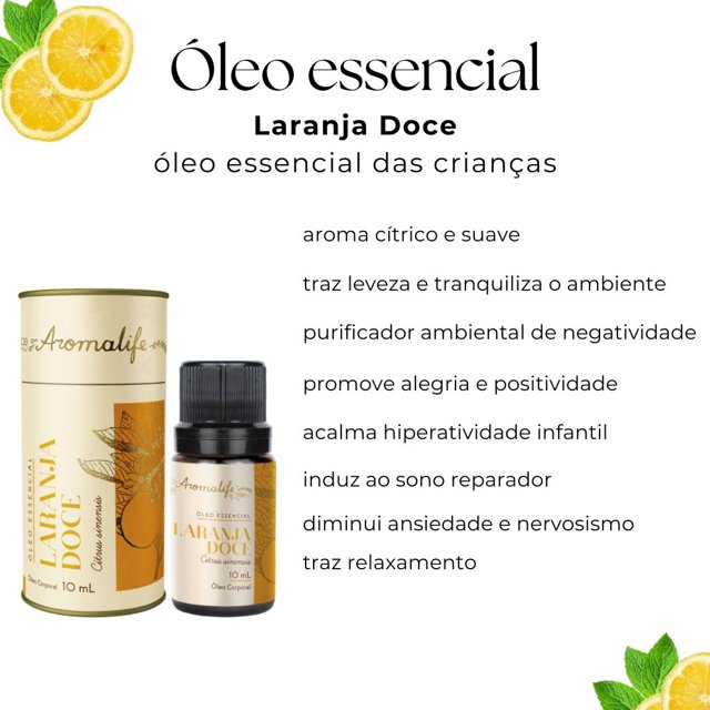 Óleo Essencial de Laranja Doce 10 ml Aromalife (Citrus Sinensis) | Oliun