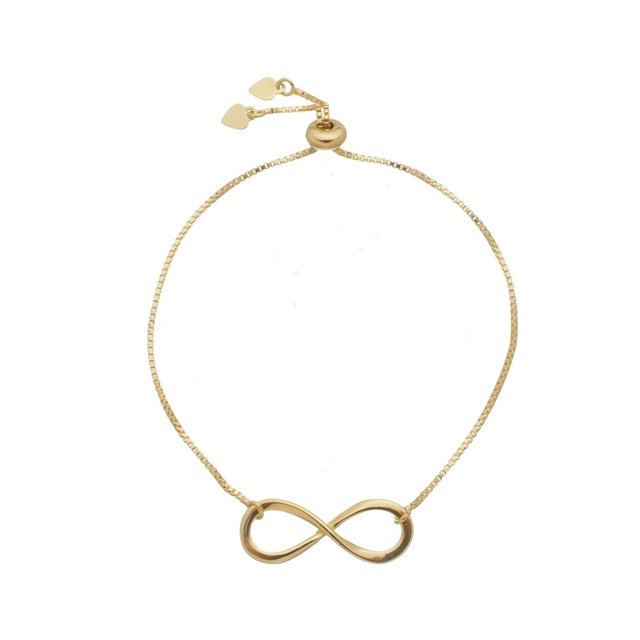 Pulseira Infinito Ajustável Banhada em Ouro