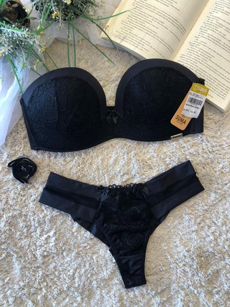 Conjunto lingerie tomara que caia 873