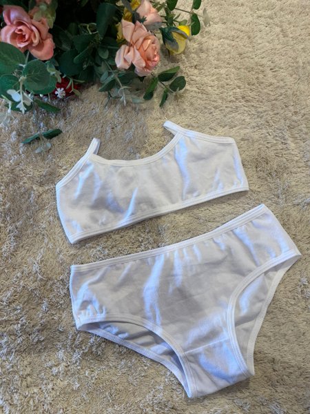 Conjunto lingerie infantil nadador de algodão sem bojo 14, Suma Moda Íntima