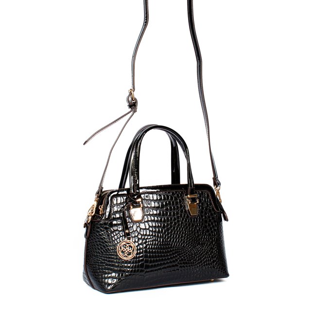 Bolsa chenson croco preta Clearance