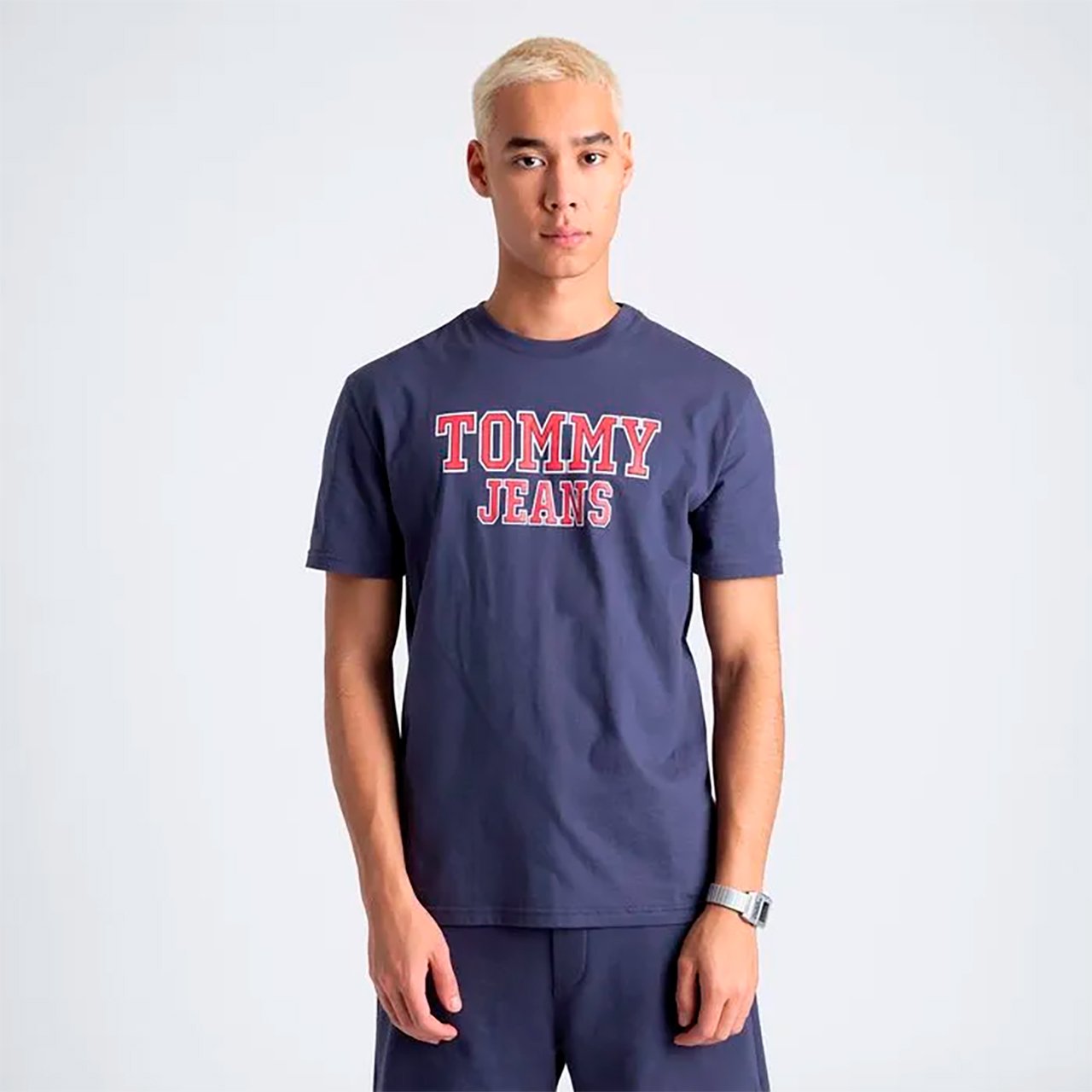 Camiseta Tommy Hilfiger Infantil Vermelha Logo Peito Essential Tee