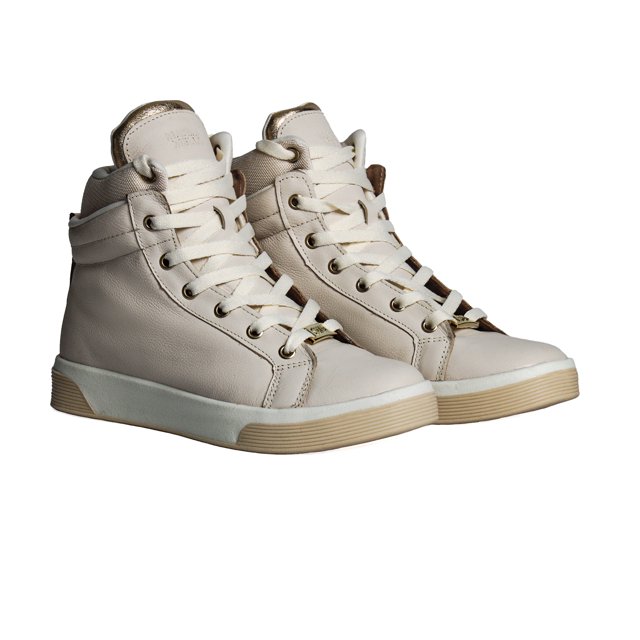 Tênis Marina Mello Cano Alto Feminino Couro Off White Loja