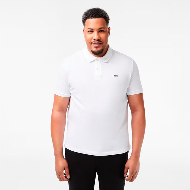 Lacoste Branca Polo Basica Lacoste Polo Lacoste Masculina Slim Fit