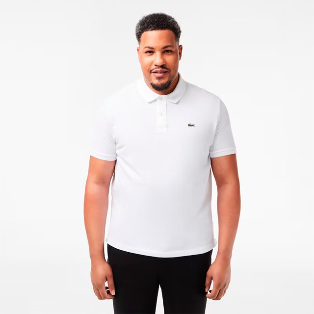 Lacoste Branca Polo Basica Lacoste Polo Lacoste Masculina Slim Fit