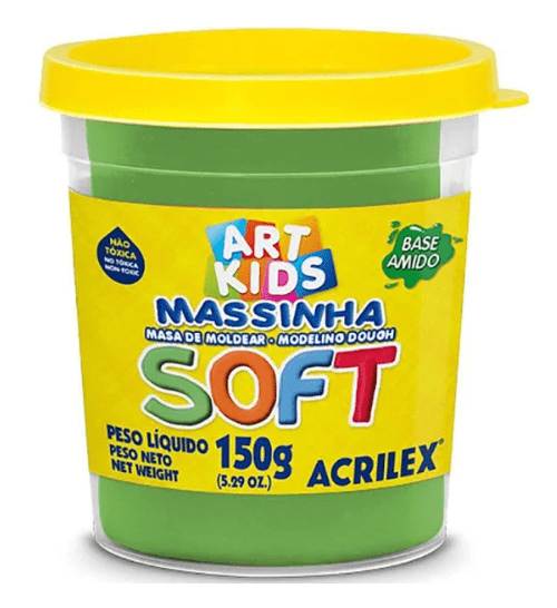 MASSINHA DE MODELAR SOFT 150G ART KIDS VERDE ACRILEX