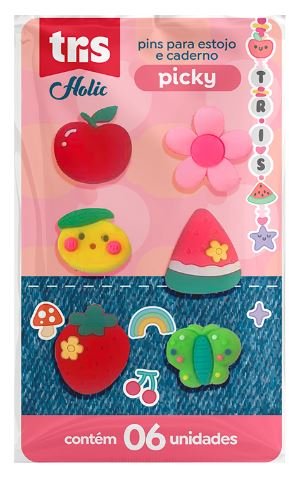 PINS PARA ESTOJO E CADERNO PICKY TRIS HOLIC | Atacadão Mec