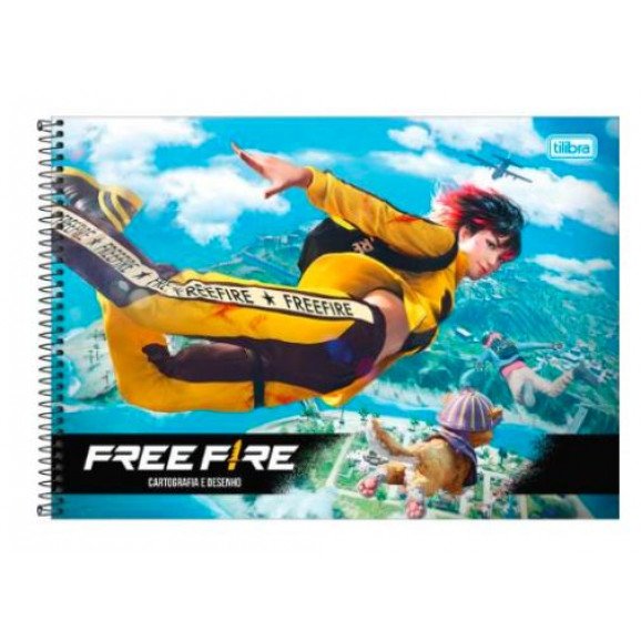 Caderno Espiral Pequeno Free Fire 80 Folhas Tilibra