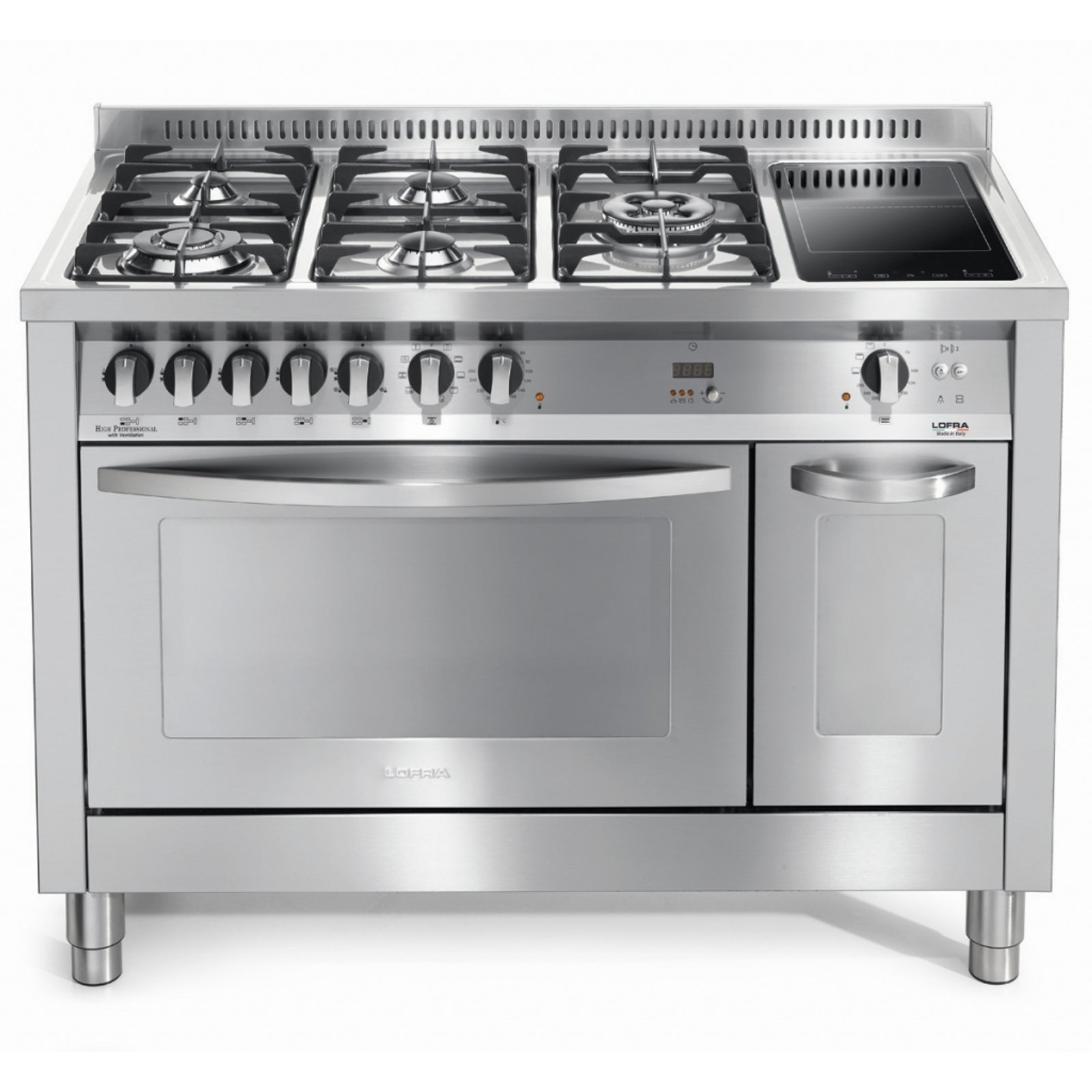 Fogão 5 Bocas Lofra Professional Inox - 220v - Pd126mf+e/2cik