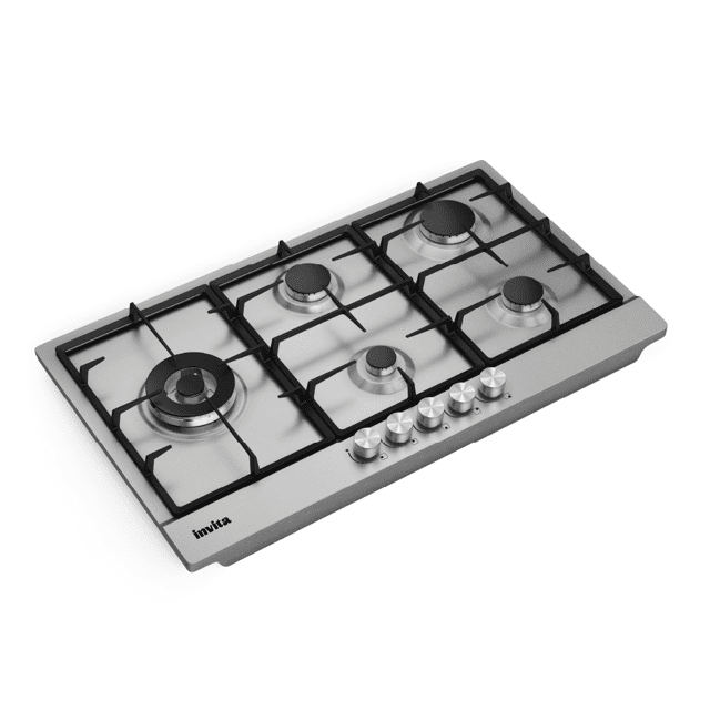 Cooktop a Gás Invita 90cm Inox Bivolt - i-CKG-5Q-90-XX-3TNA