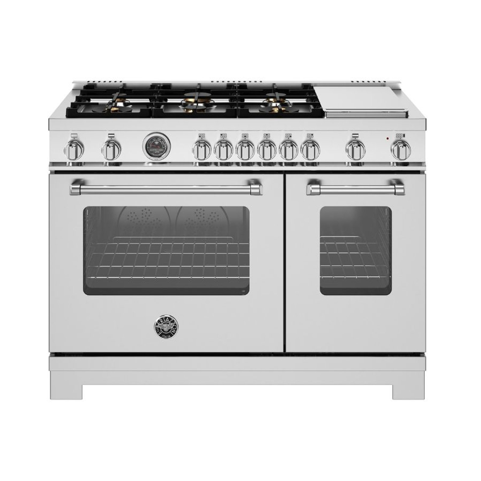 Fogão 6 Bocas Bertazzoni Master Series C/ 2 Fornos e Grill Inox - Mas486 Btfgmxtlp