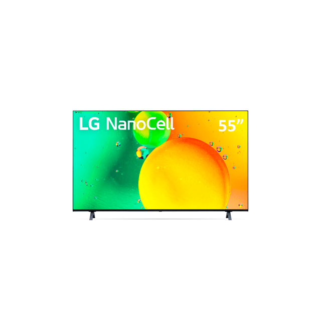 Smart TV LG 55" 4K NANOCELL AI ThinQ Comando de Voz 3 HDMI Bivolt - 55NANO75