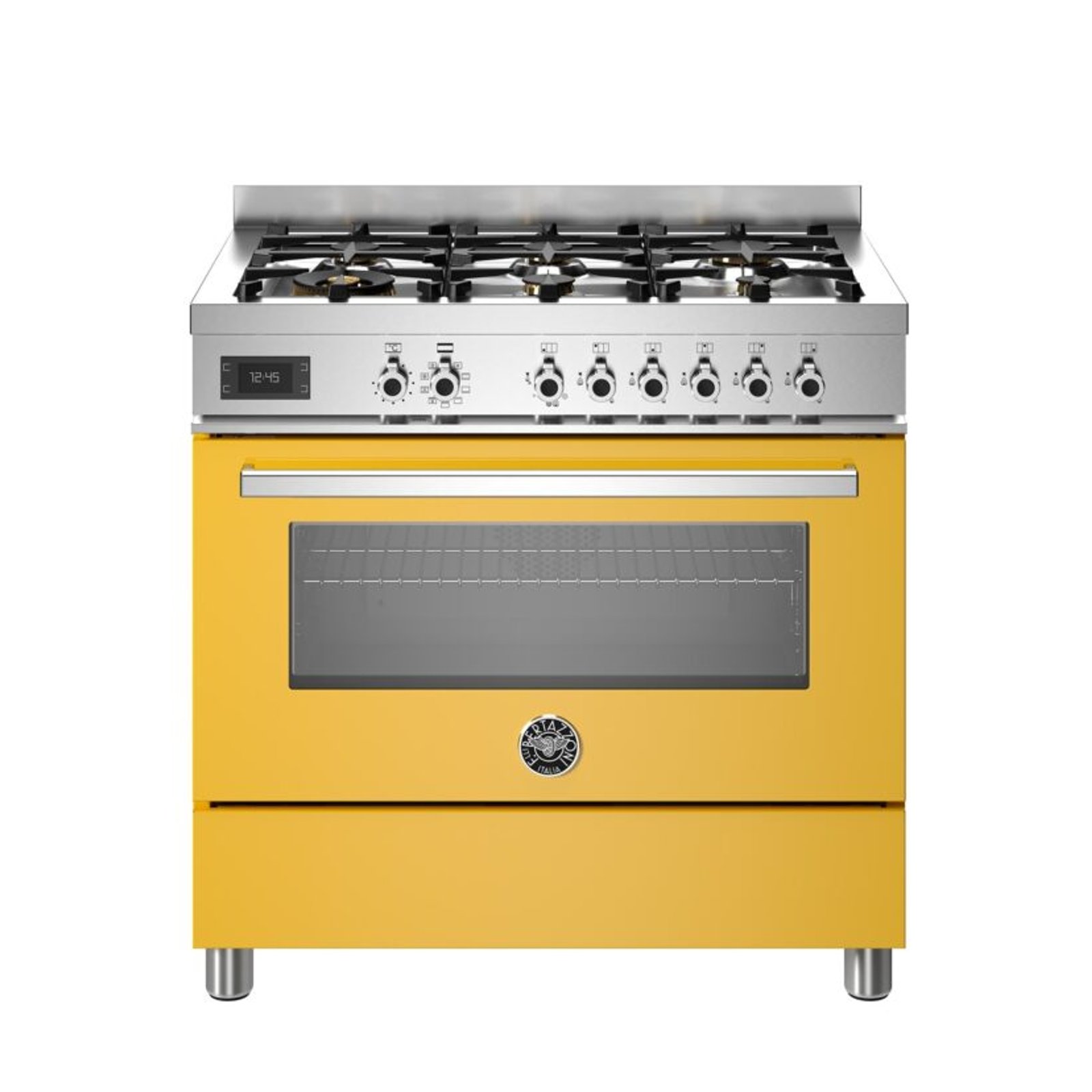 Fogão 6 Bocas Bertazzoni Professional Amarelo - 220v - Pro96l1egit