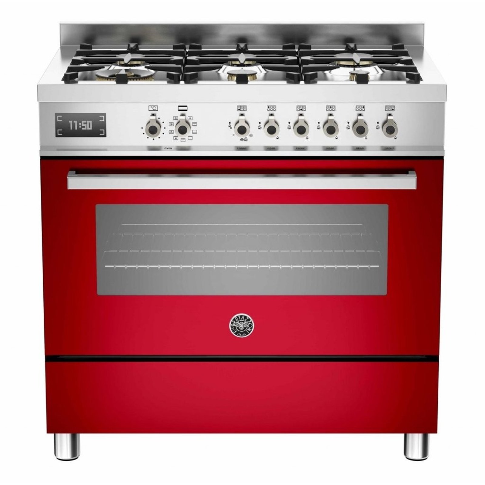 Fogão 6 Bocas Bertazzoni Professional Vermelho - 220v - Pro90s6mfesrot