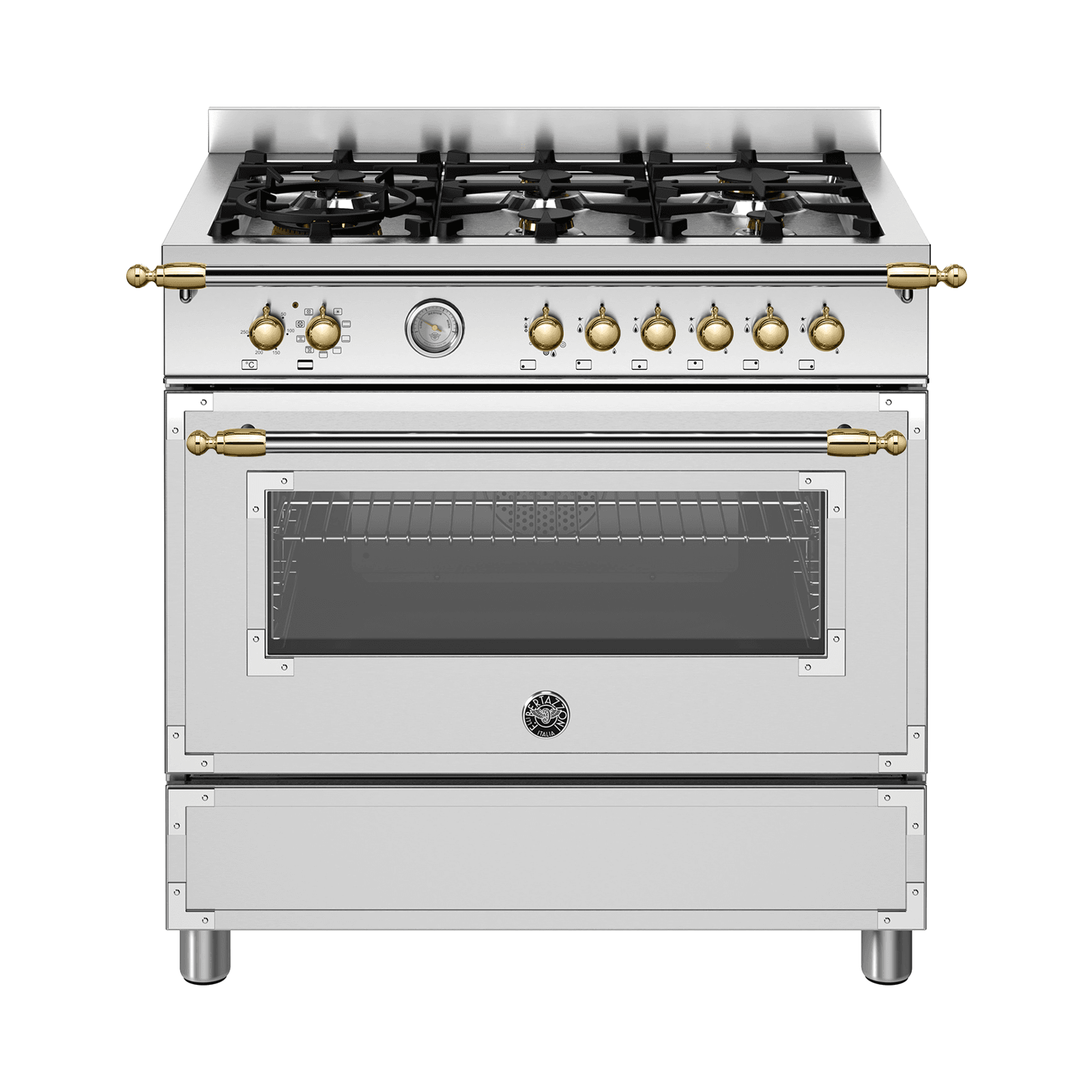 Fogão 6 Bocas Bertazzoni Heritage Inox - 220v - Her96l1exgt