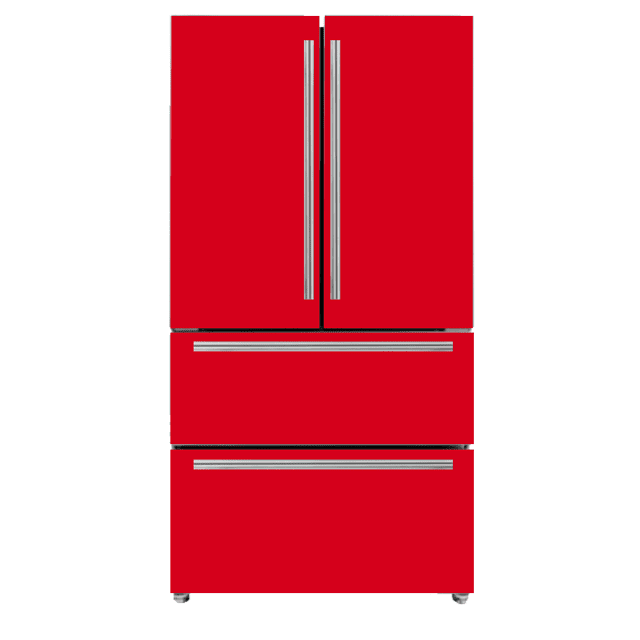 Refrigerador Vermelho Tecno French Door 545L ICE MAKER TR54 FXDA 127V